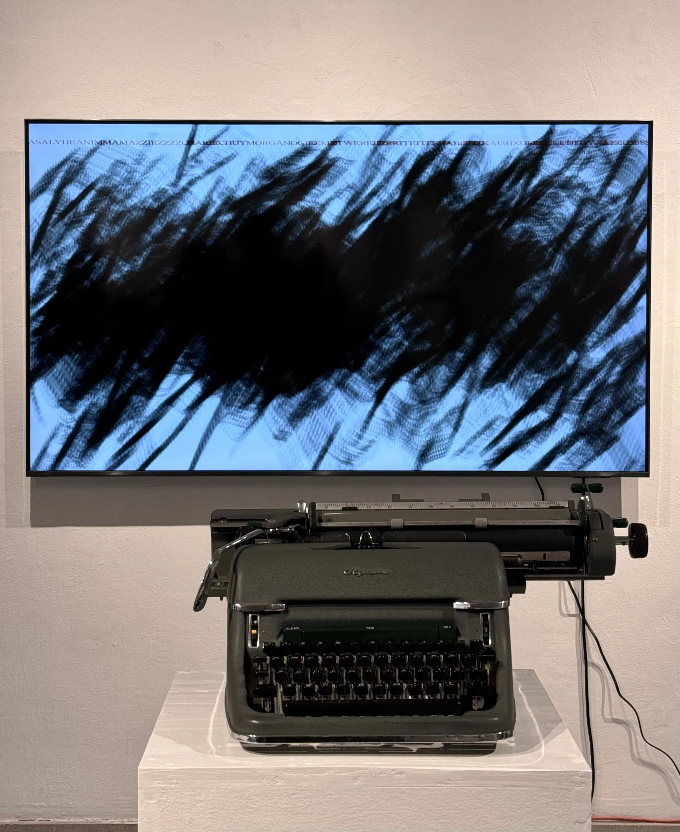 Muji Interactive pop-up - typewriter and digital canvas installation