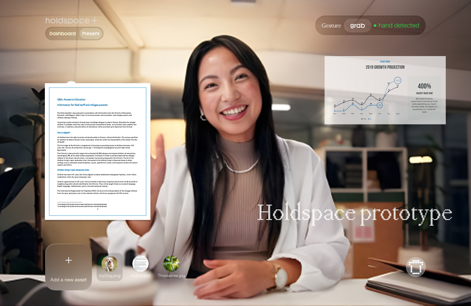 Holdspace app - prototype and team